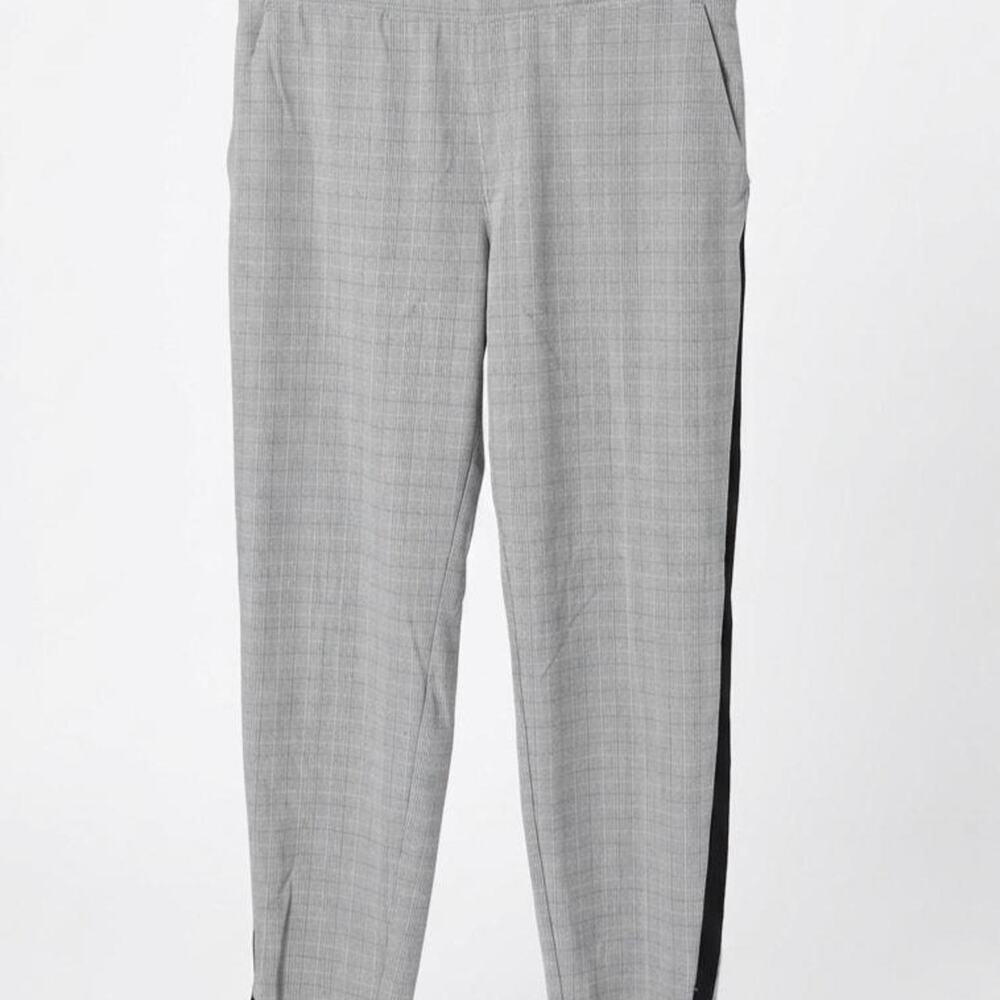 Athleta Brooklyn Gray and Black Plaid Ankle Pant - Size 4